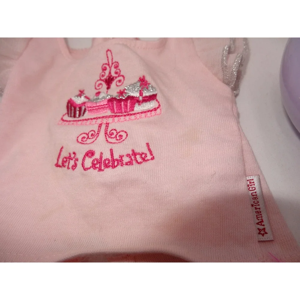 American Girl Doll Clothes Lot 2 Shirts San Francisco Red Pink Let's Celebrate